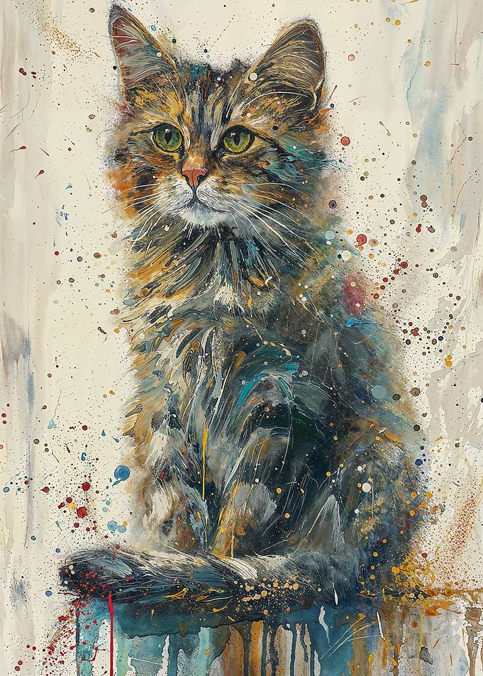 Splattered Whisker Art