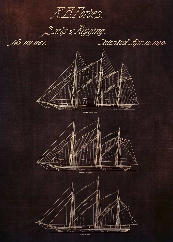 Blueprint poster brown Boa