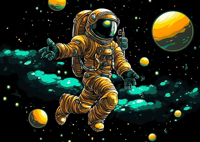astronaut in space