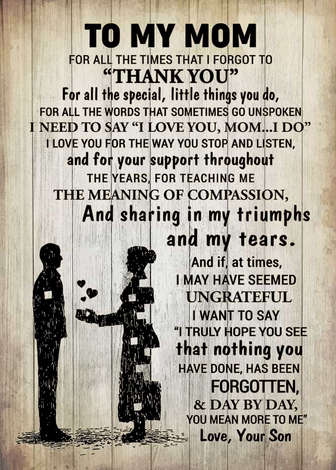To My Mom Gift For Mom