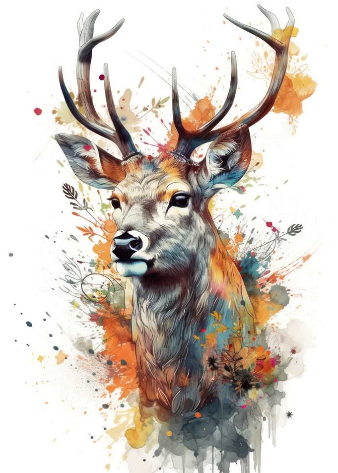 Deer Watercolor