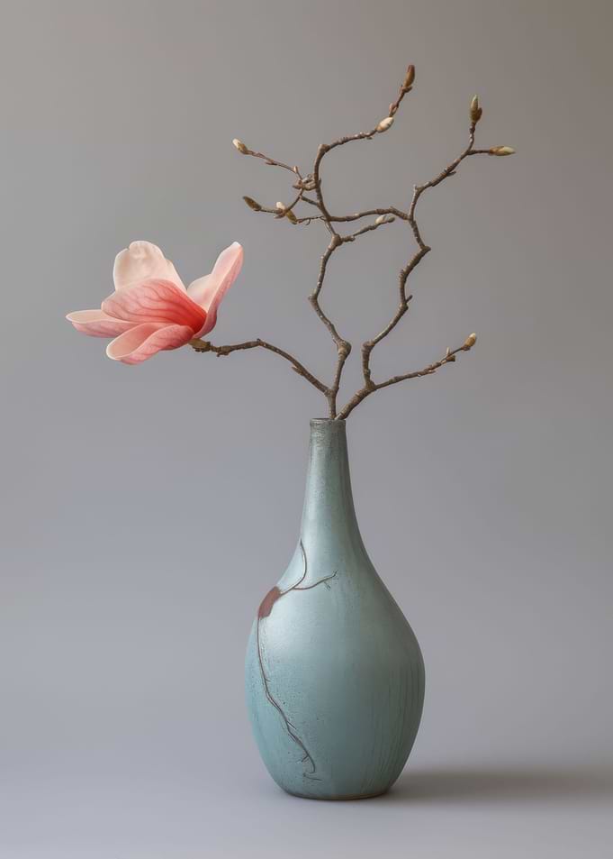 Wabisabi Vase Pink Flower