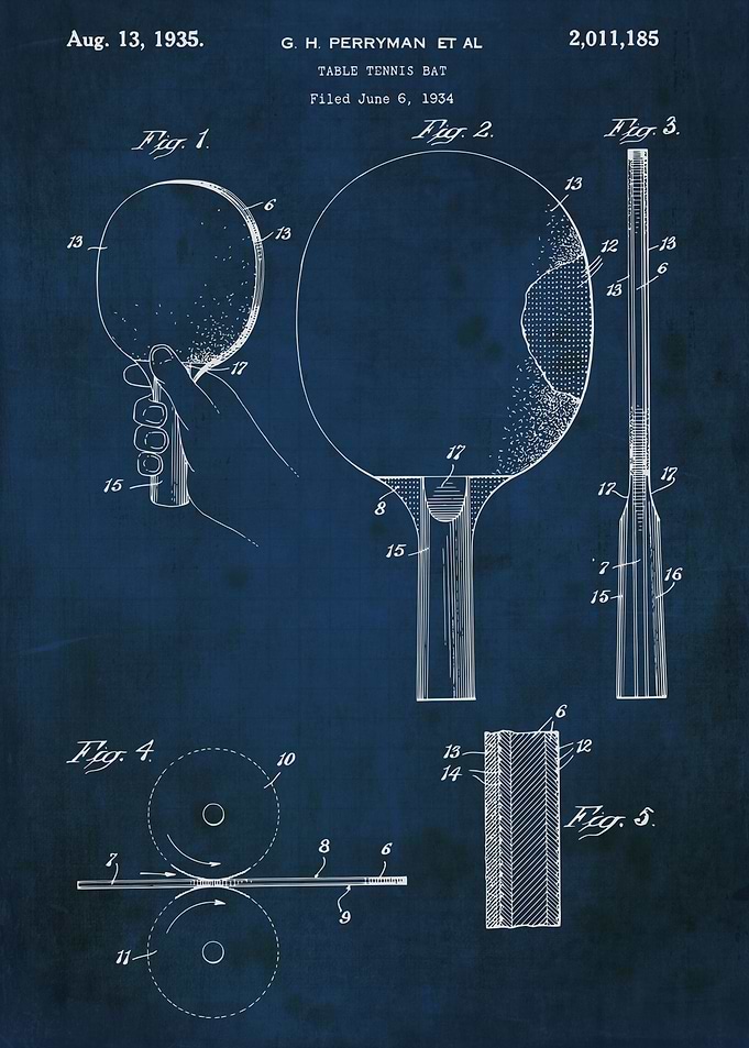 1931 table tennis patent t