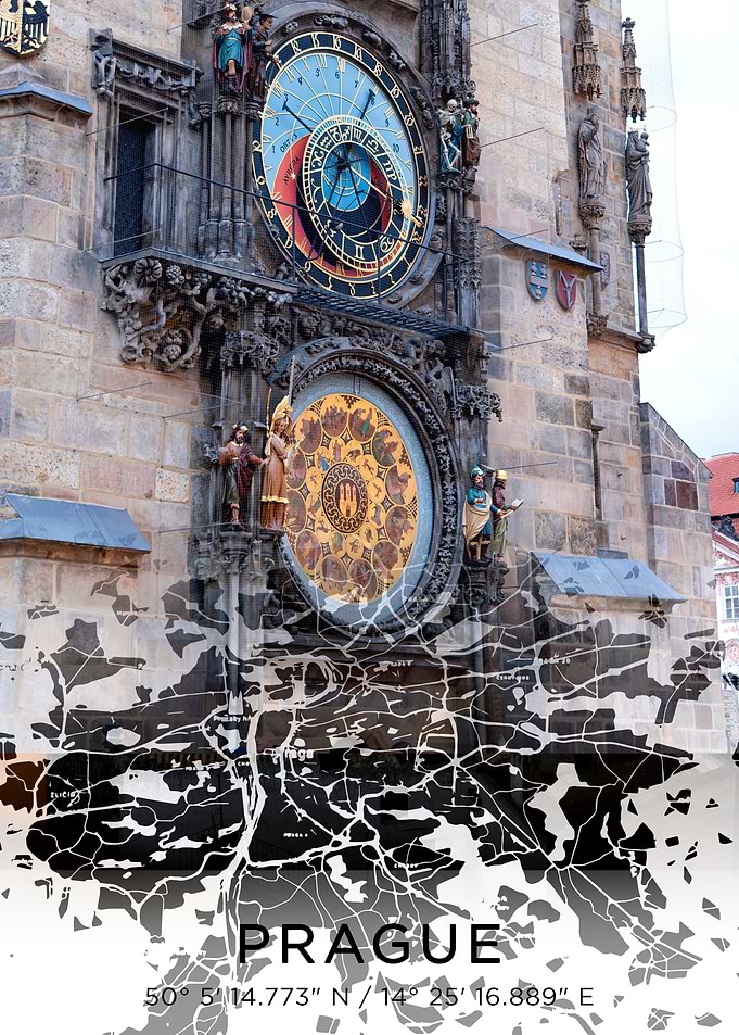 Prague City Map White