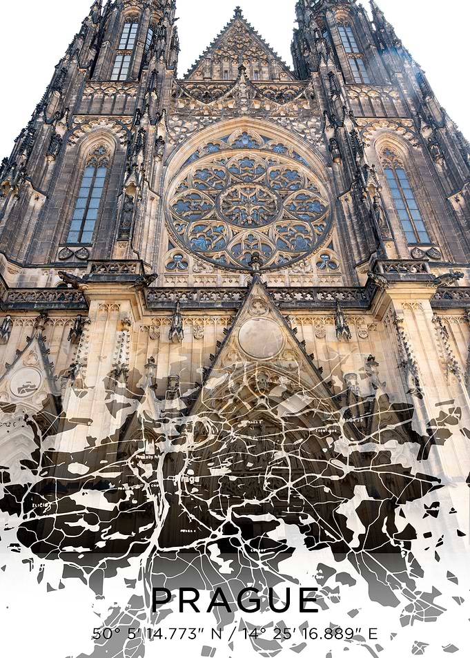 Prague City Map White