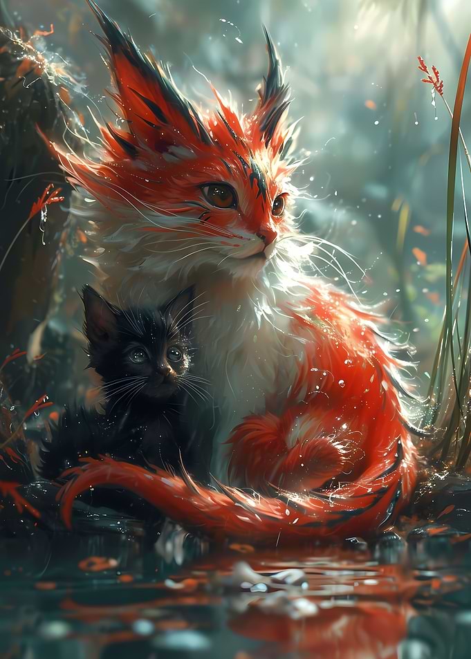 Fantasy Kitten Dragon Cat