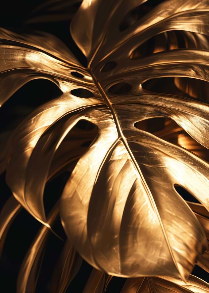 Elegant Leaf Dark Gold