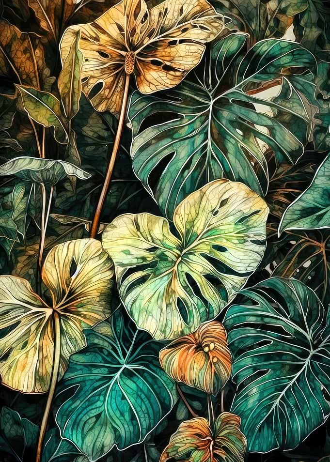 Tropical leaves