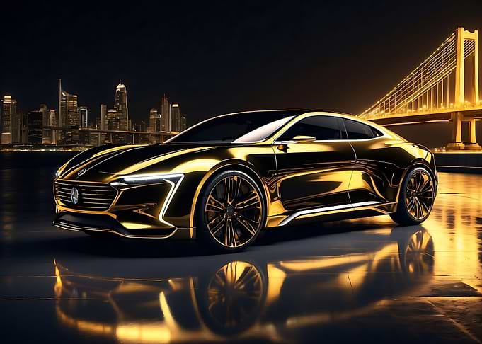 Cool Black Gold Car