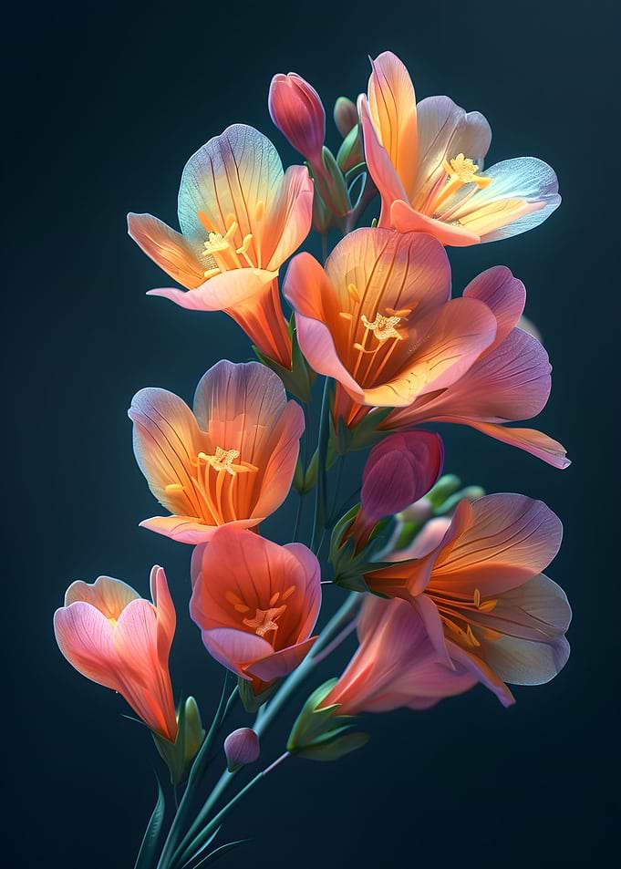 Freesia Flowers Poster