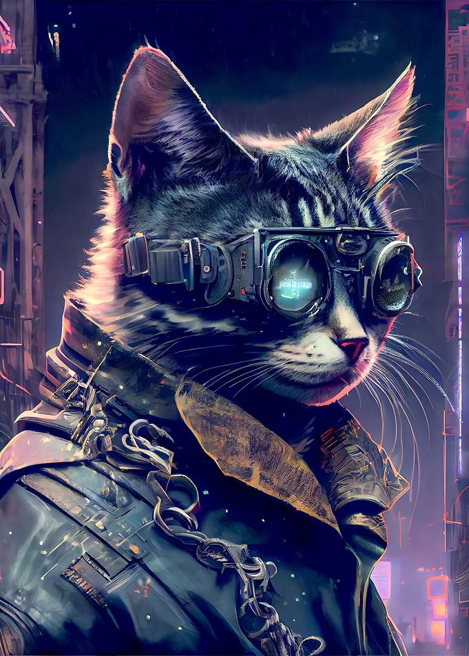 Cyberpunk Human Cat