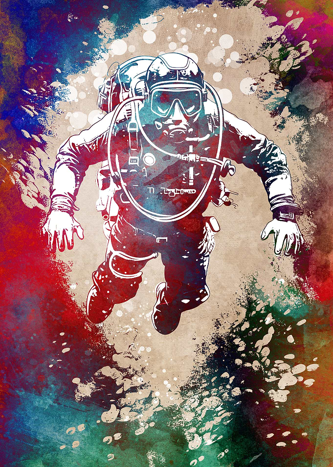 Scuba diving sport art