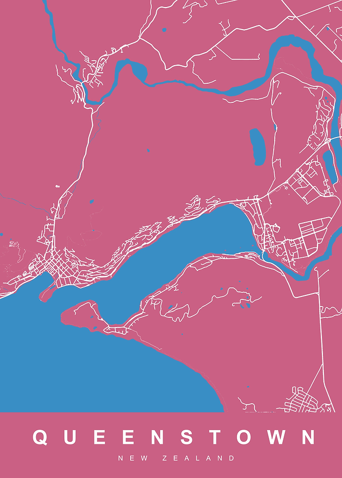 MAP QUEENSTOWN NEW ZEALAND