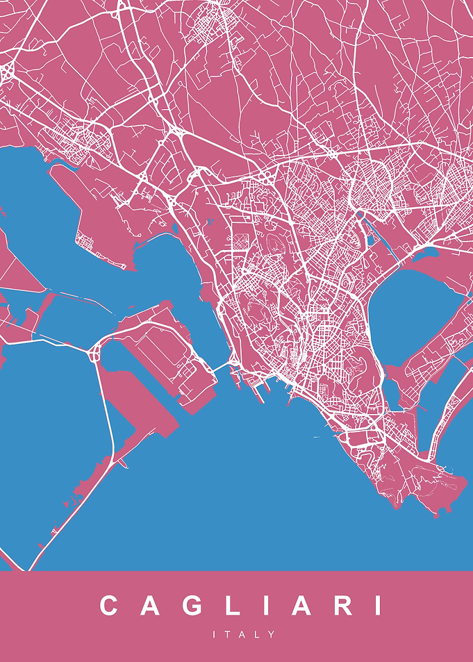 MAP CAGLIARI ITALY