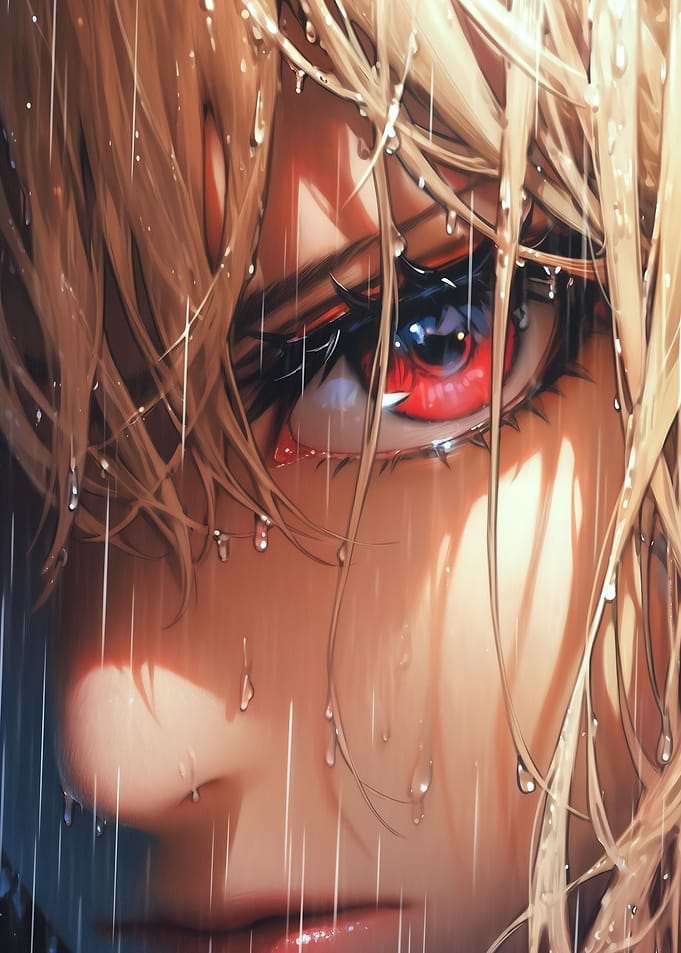 Anime Girl in the Rain