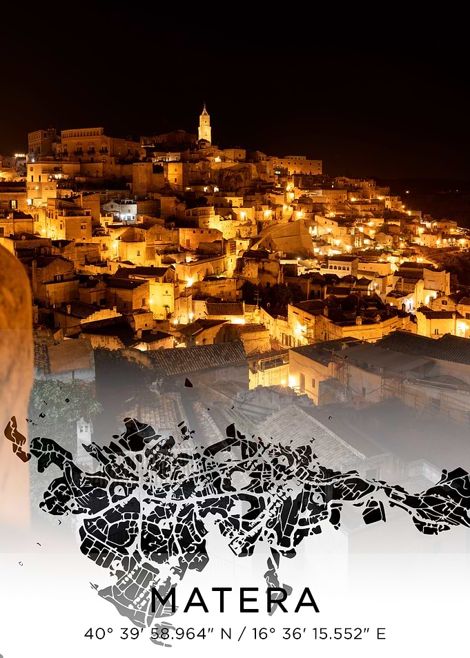 Matera City Map White