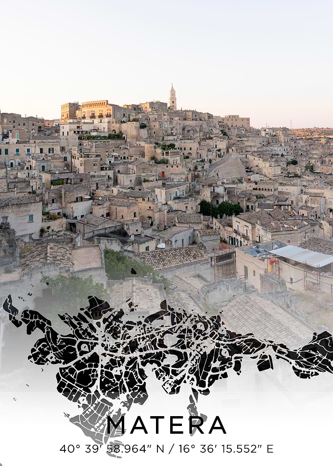 Matera City Map White