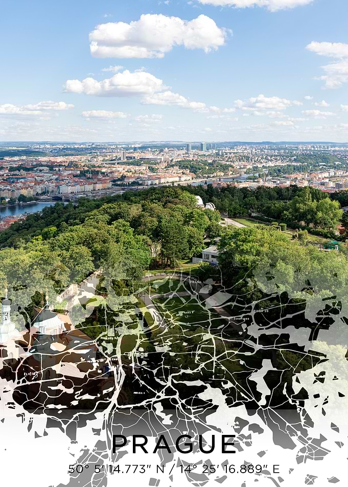 Prague City Map White