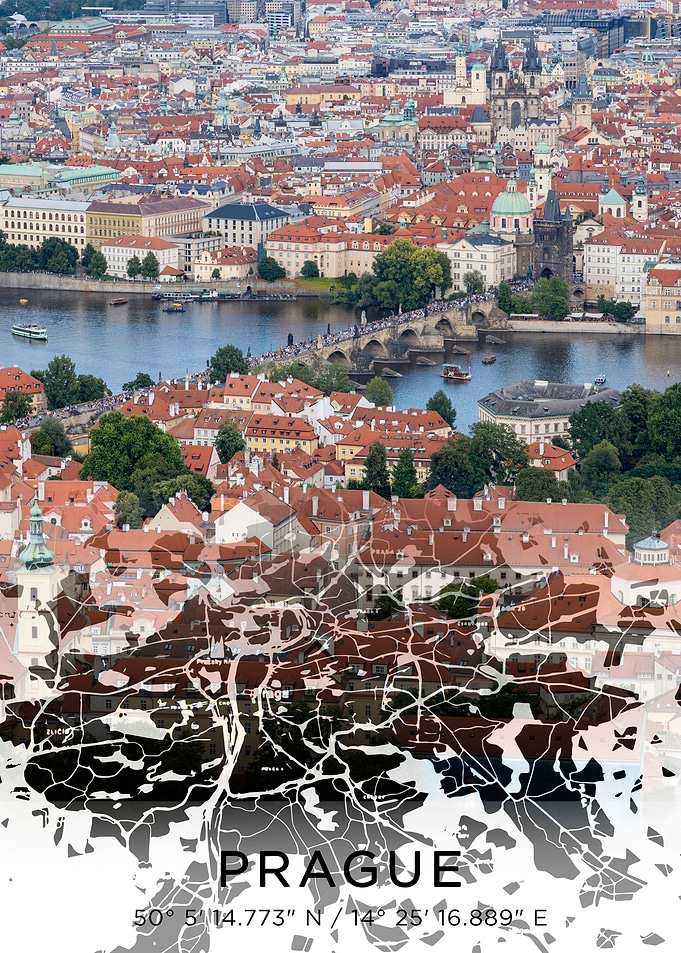 Prague City Map White