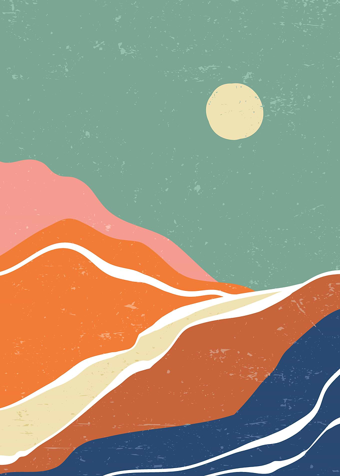 abstract mountain art