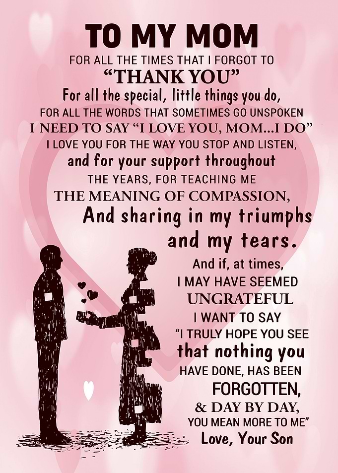 To My Mom Gift For Mom