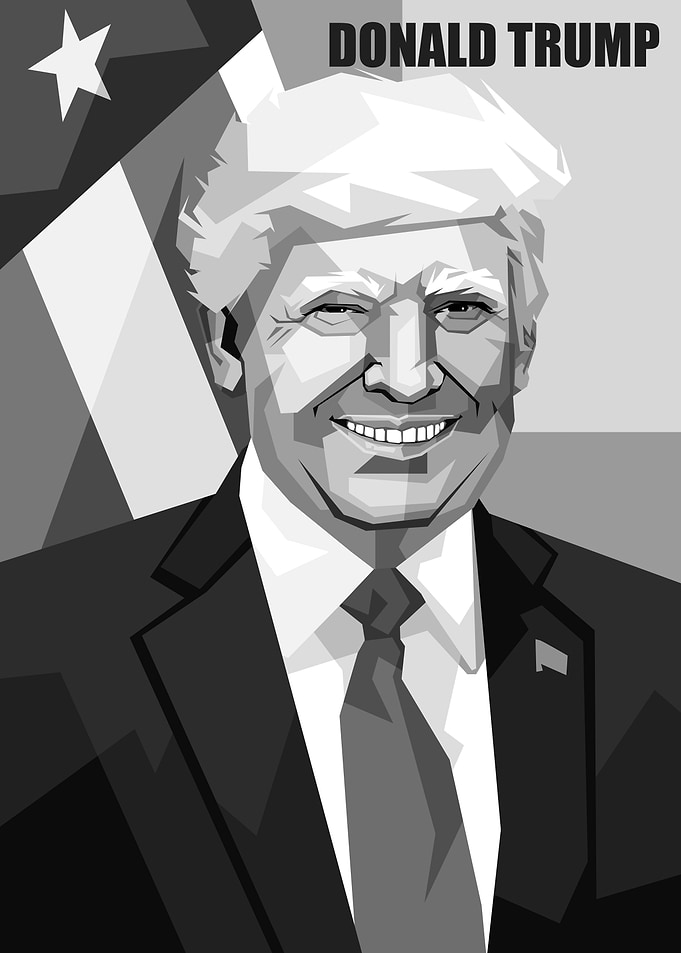 Donald John Trump BnW