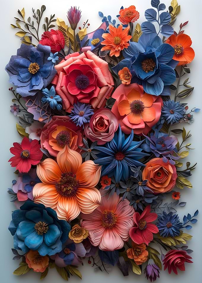Paper Flowers Poster