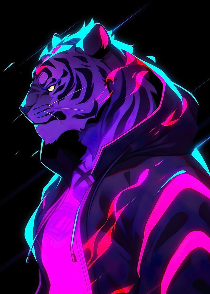 white tiger neon
