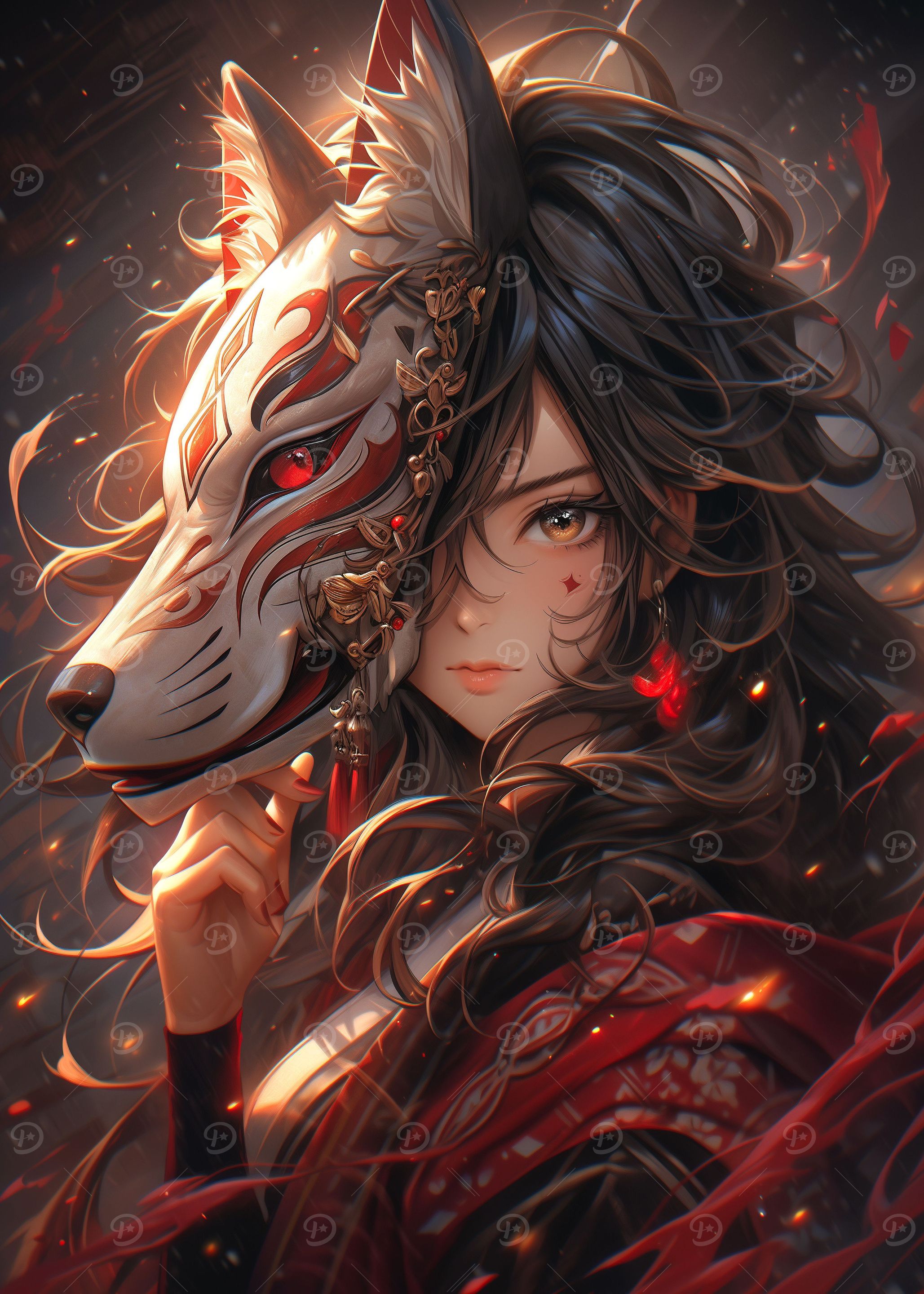 Behind Fox Mask