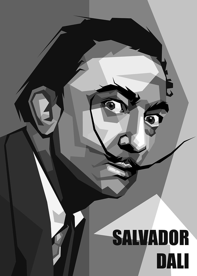 Salvador Dali BnW