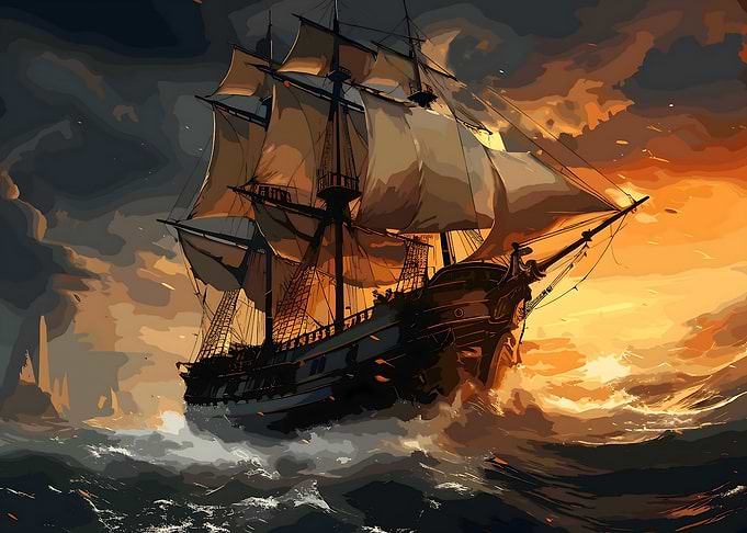 pirate ship wall