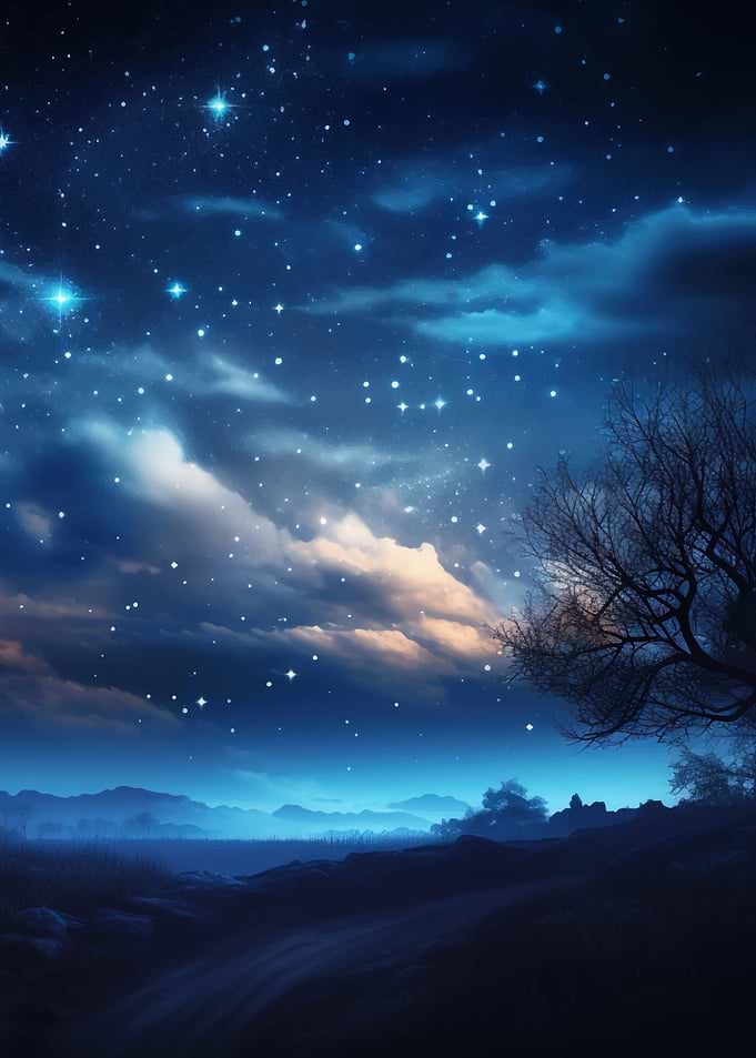 night sky with stars