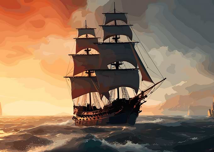 pirate ship wall
