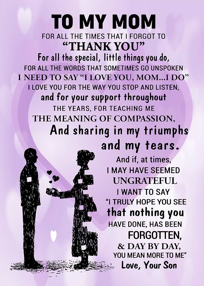 To My Mom Gift For Mom