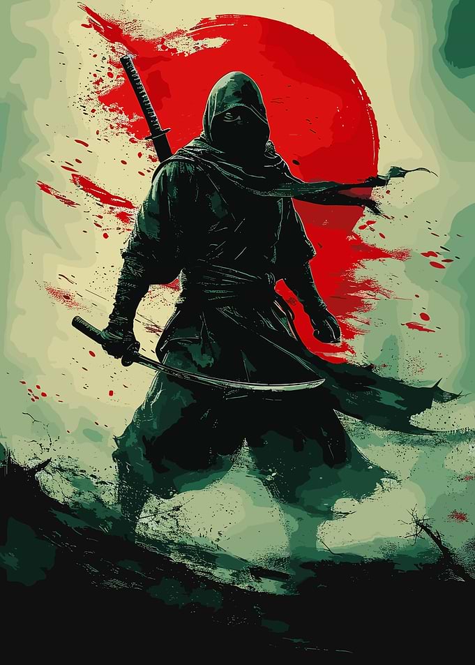 Anime Japanese Green Ninja