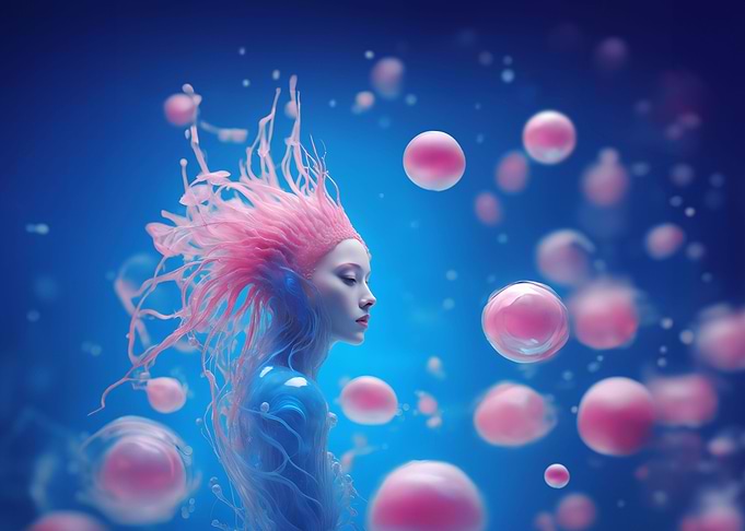 Beautiful surreal sea Godd