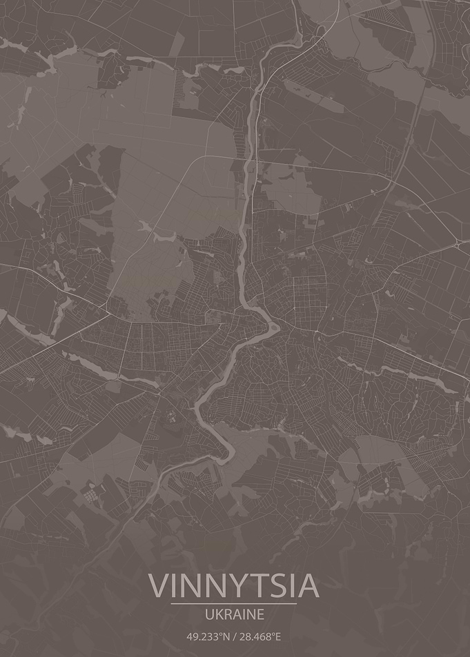 Vinnytsia Ukraine BrownMap