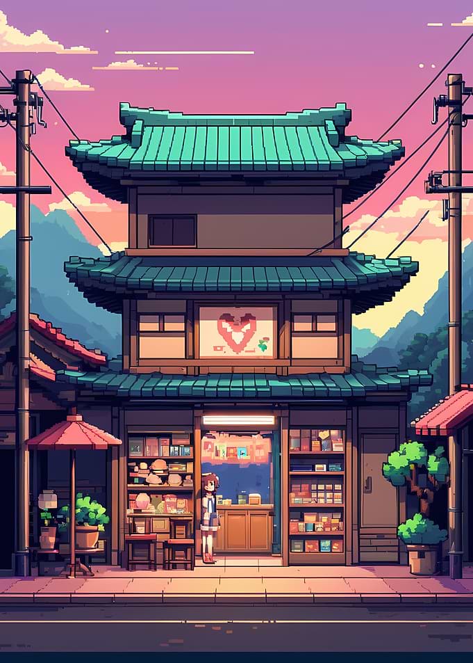 night pixel art store