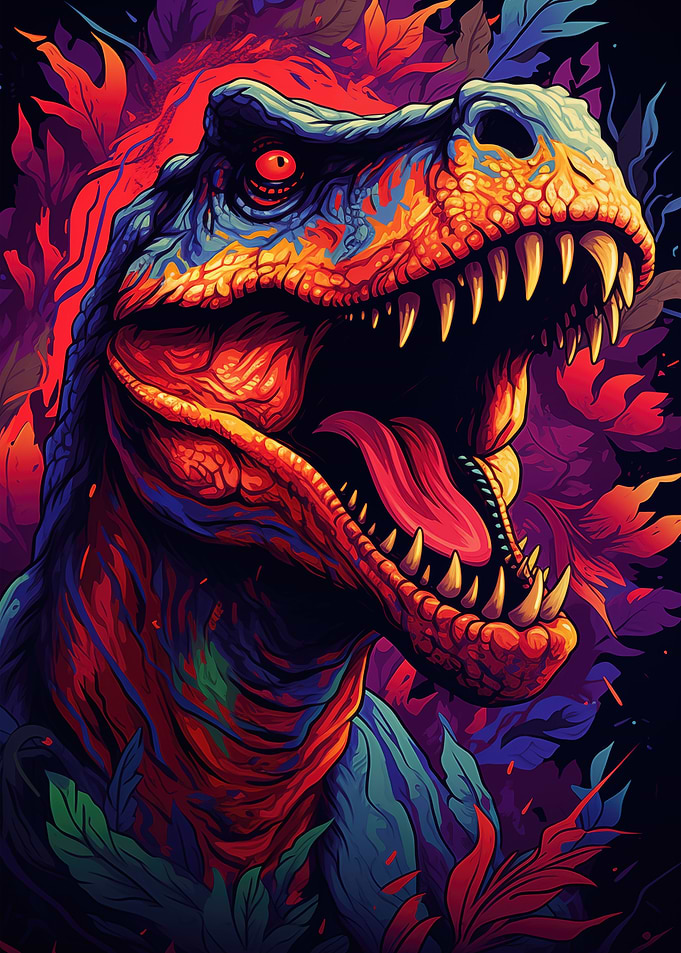 Angry T Rex Poster
