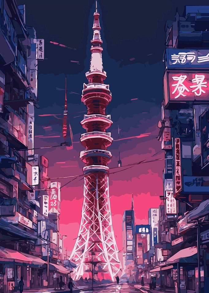 Neon Japan Tokyo Tower 7