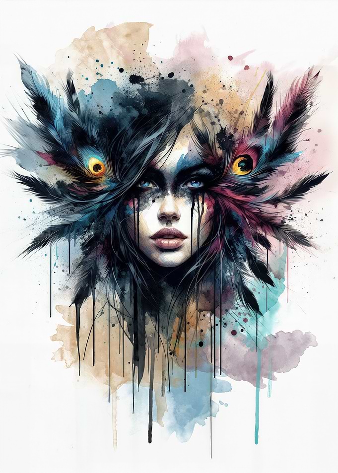 black feathers