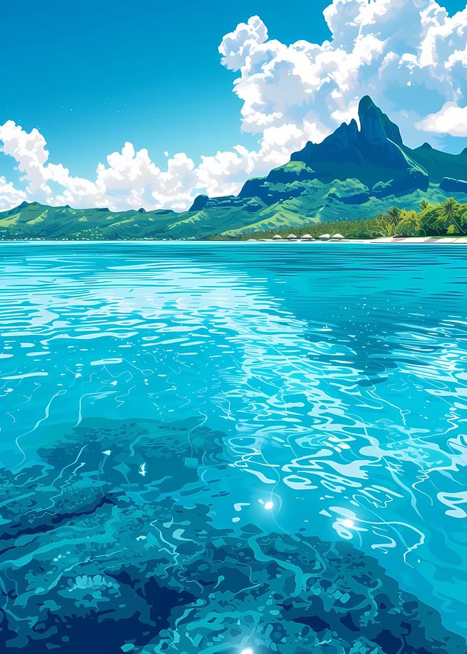 Blue lagoon Bora Bora