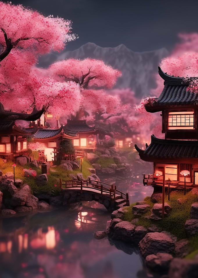 vintage japan landscapes