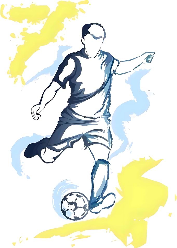 vector football player