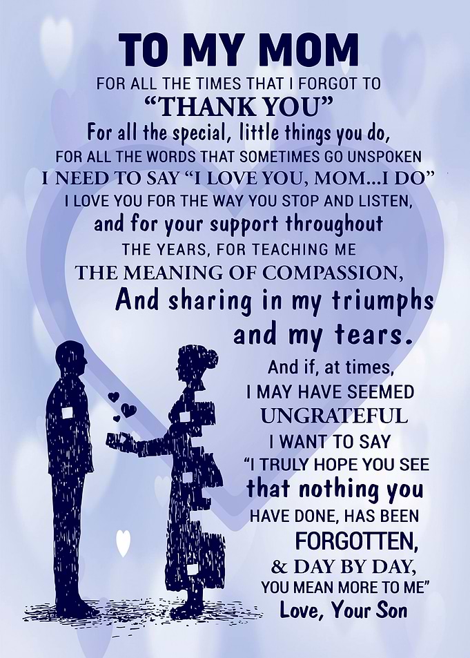 To My Mom Gift For Mom