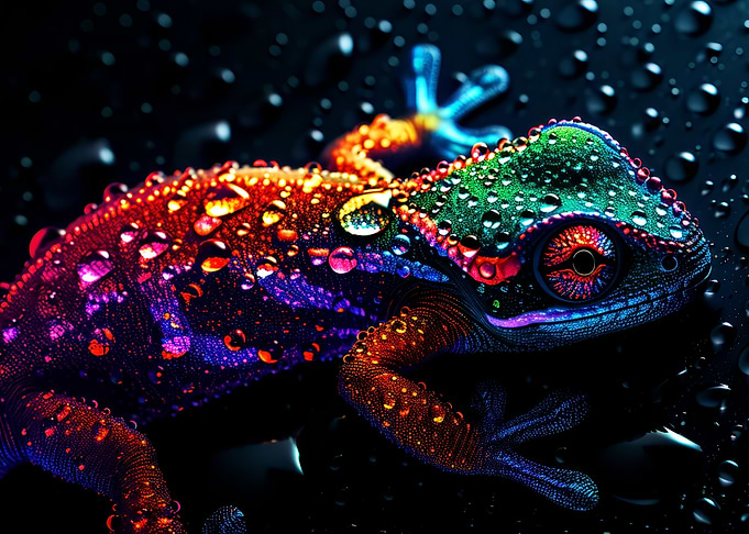 Rainbow Chameleon Gecko