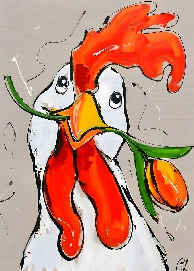 vector rooster