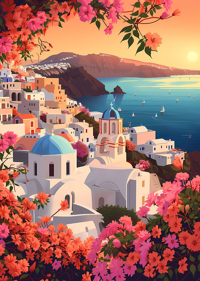 Sunset in Santorini
