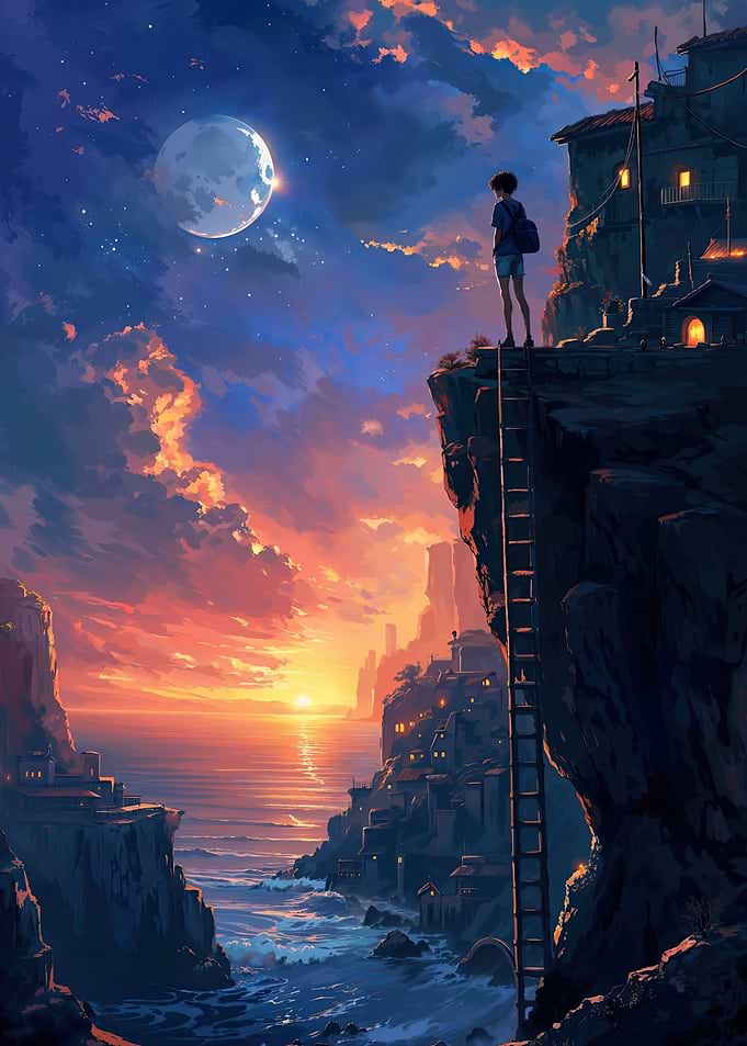 The kid and the moon