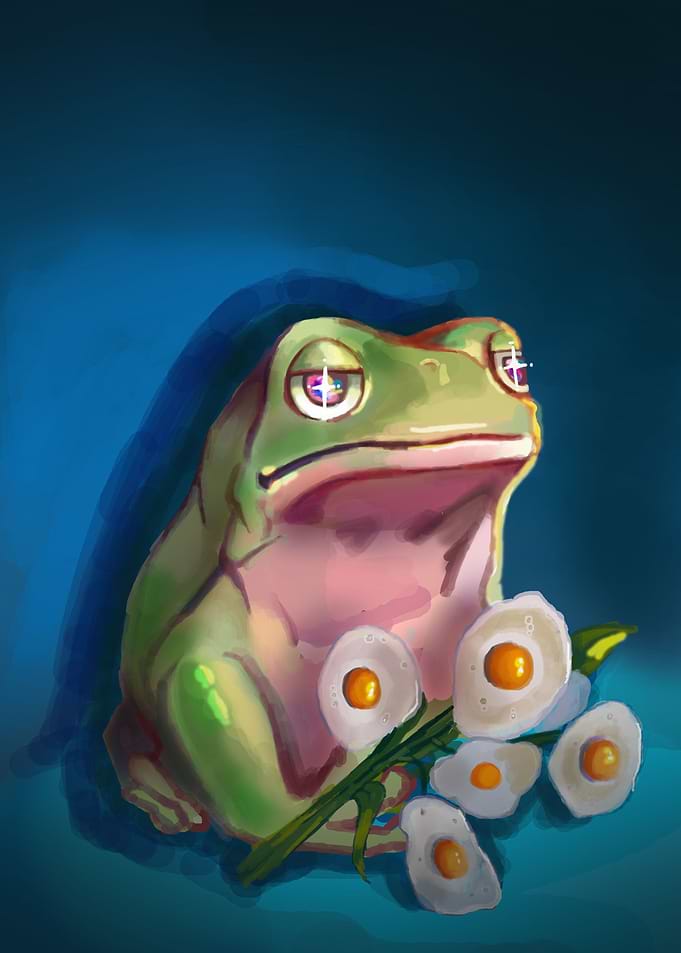 frog sunny side up